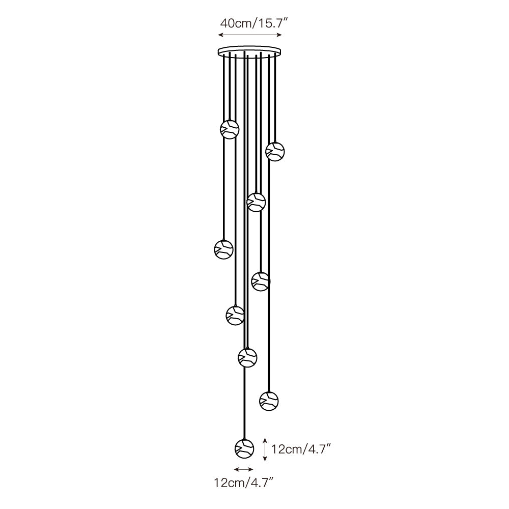 Radilum Savina Alabaster Chandelier Brass Frame