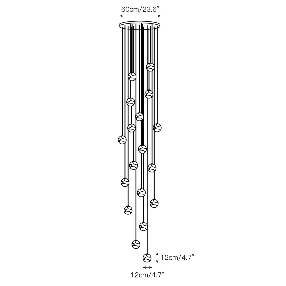 Radilum Savina Alabaster Chandelier Brass Frame