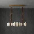 Radilum Tervaine Alabaster Chandelier Brass Frame