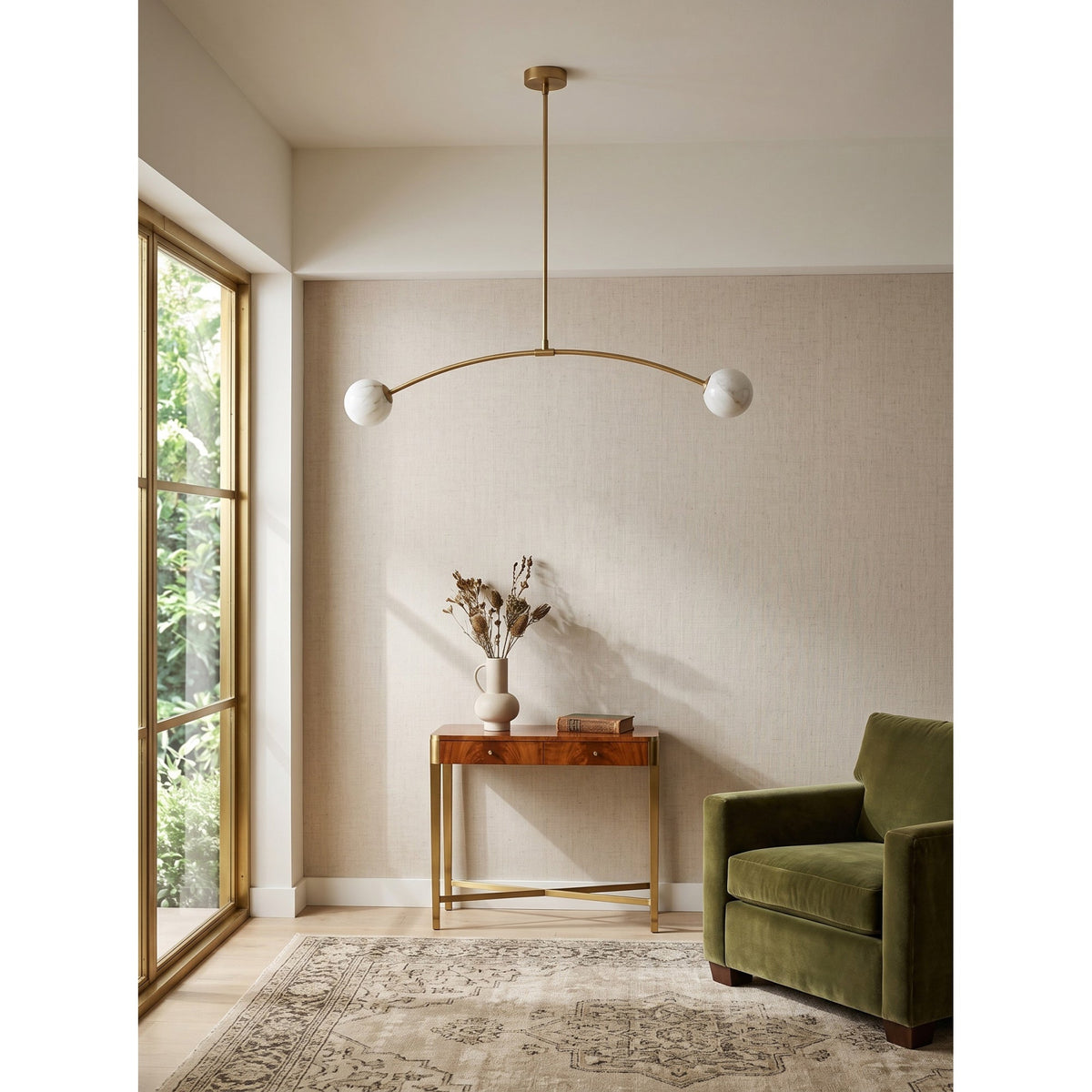 Radilum Traverse Alabaster Linear Chandelier