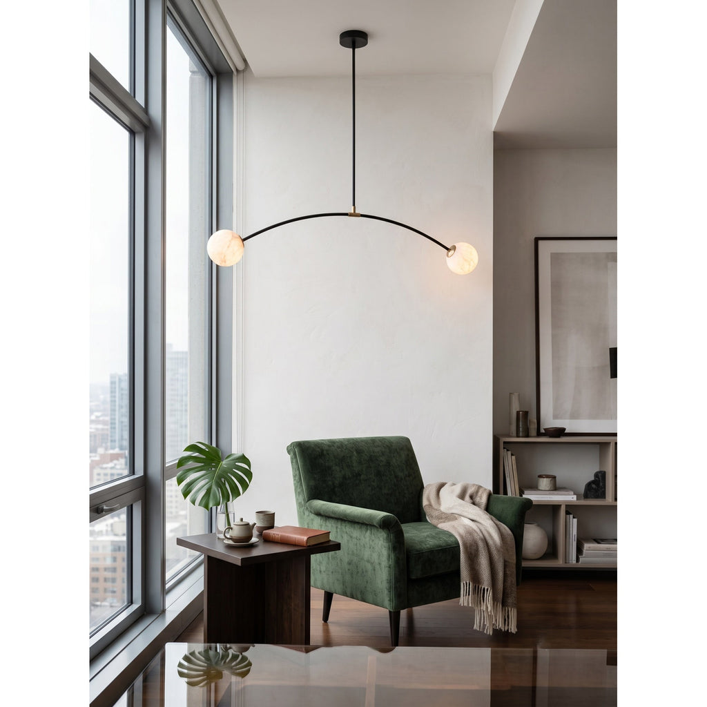 Radilum Traverse Alabaster Linear Chandelier