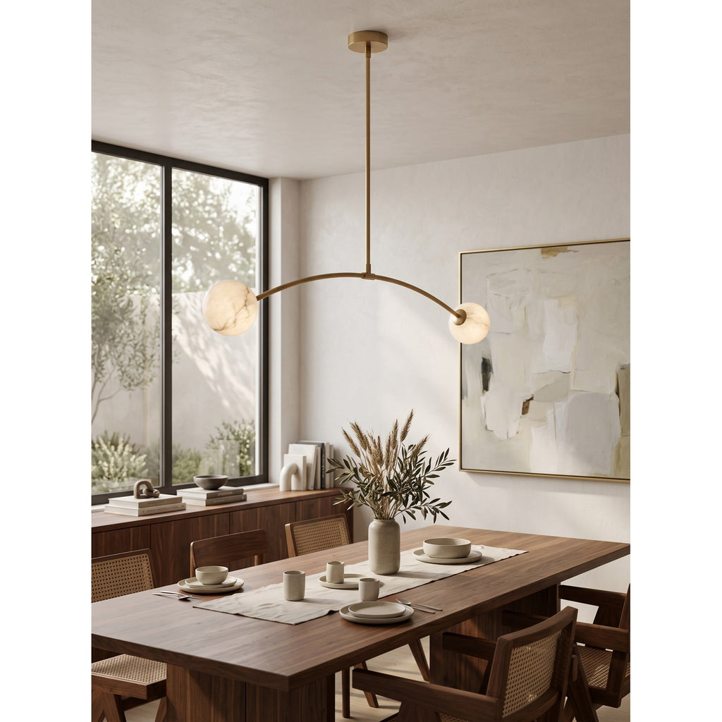 Radilum Traverse Alabaster Linear Chandelier
