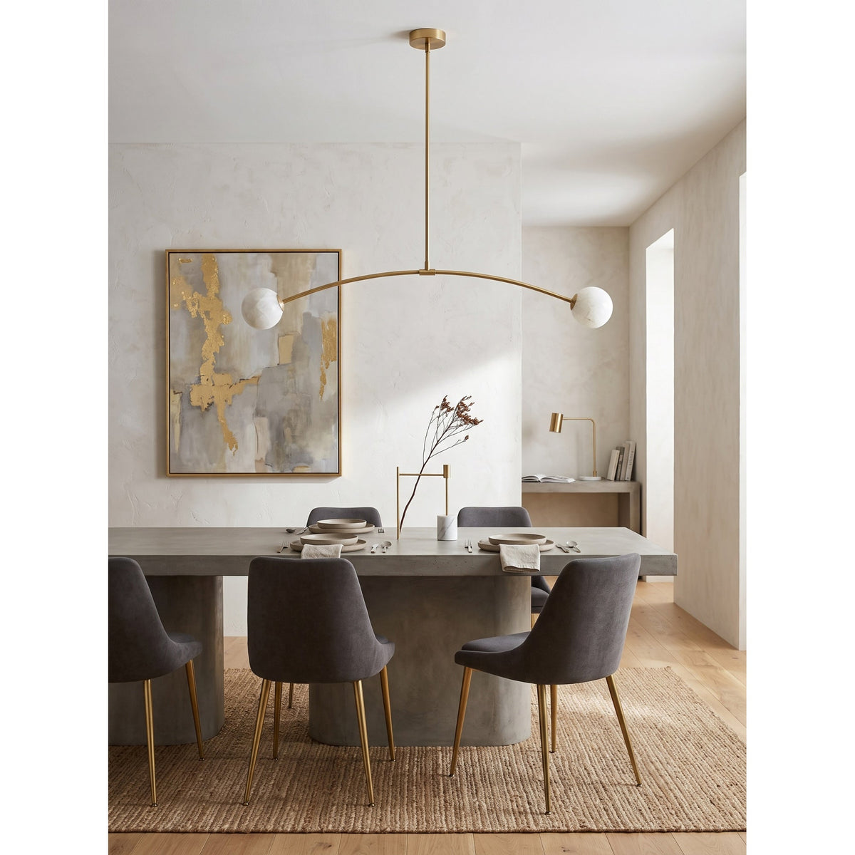 Radilum Traverse Alabaster Linear Chandelier