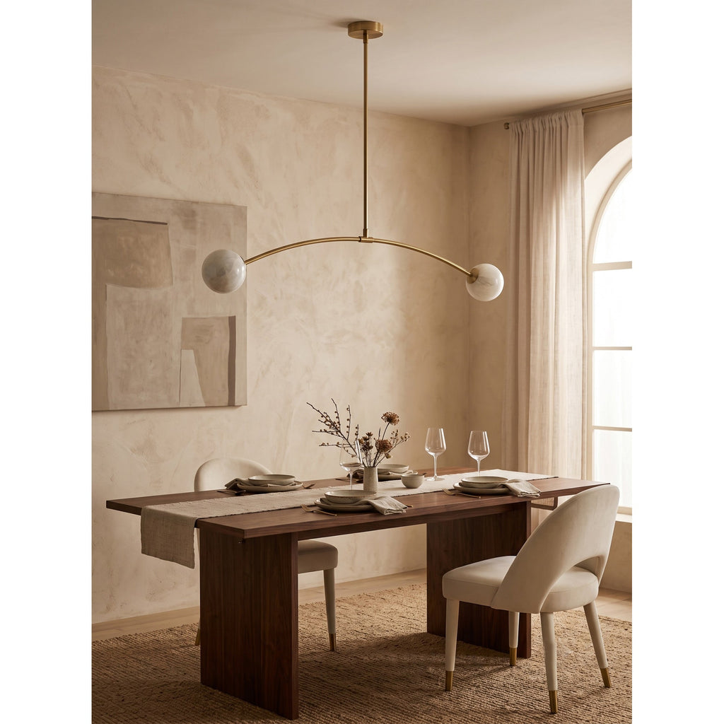 Radilum Traverse Alabaster Linear Chandelier