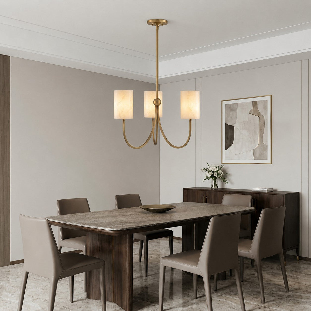 Radilum Velmora Alabaster Chandelier