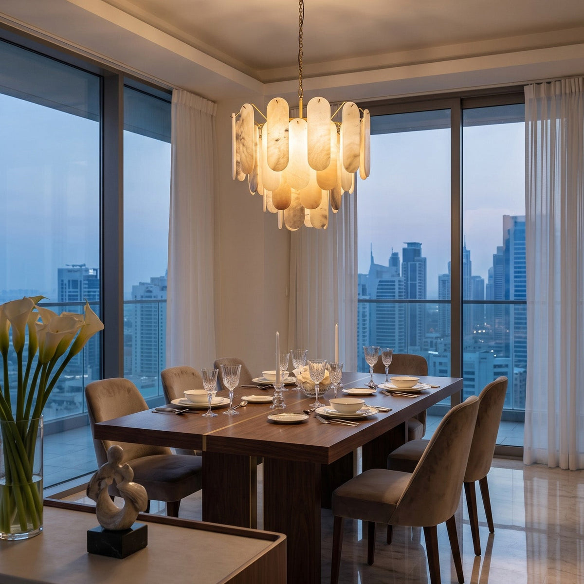 Radilum Vinci Alabaster Chandelier