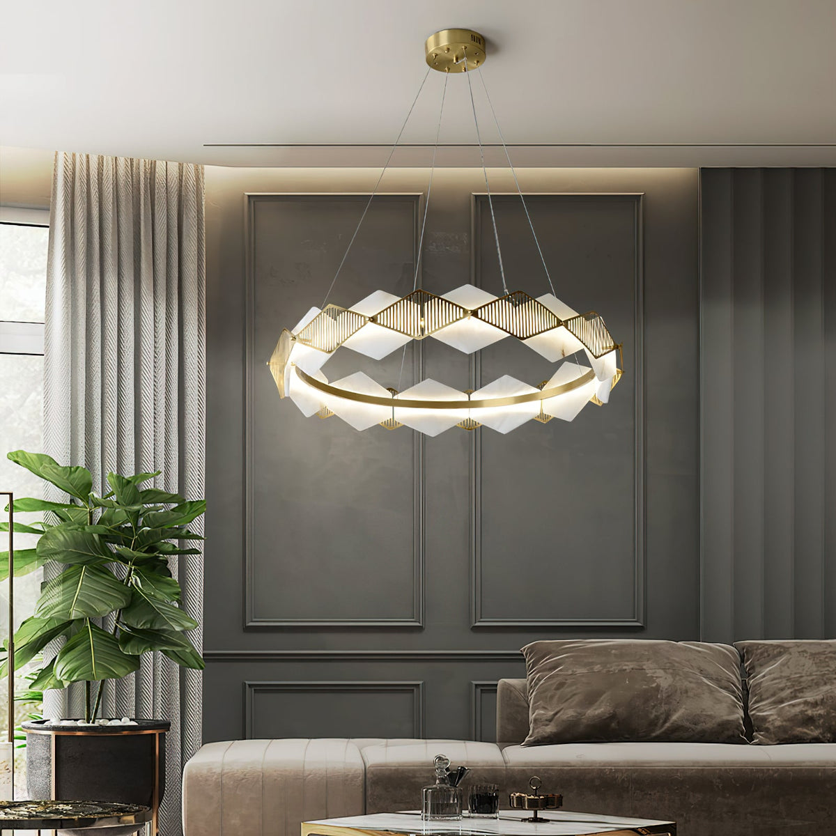 Radilum Rote Alabaster Chandelier