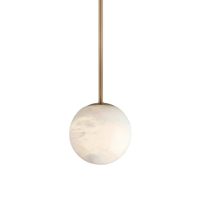 Radilum Savina Alabaster Pendant Light Hand-Cut Stone Sphere