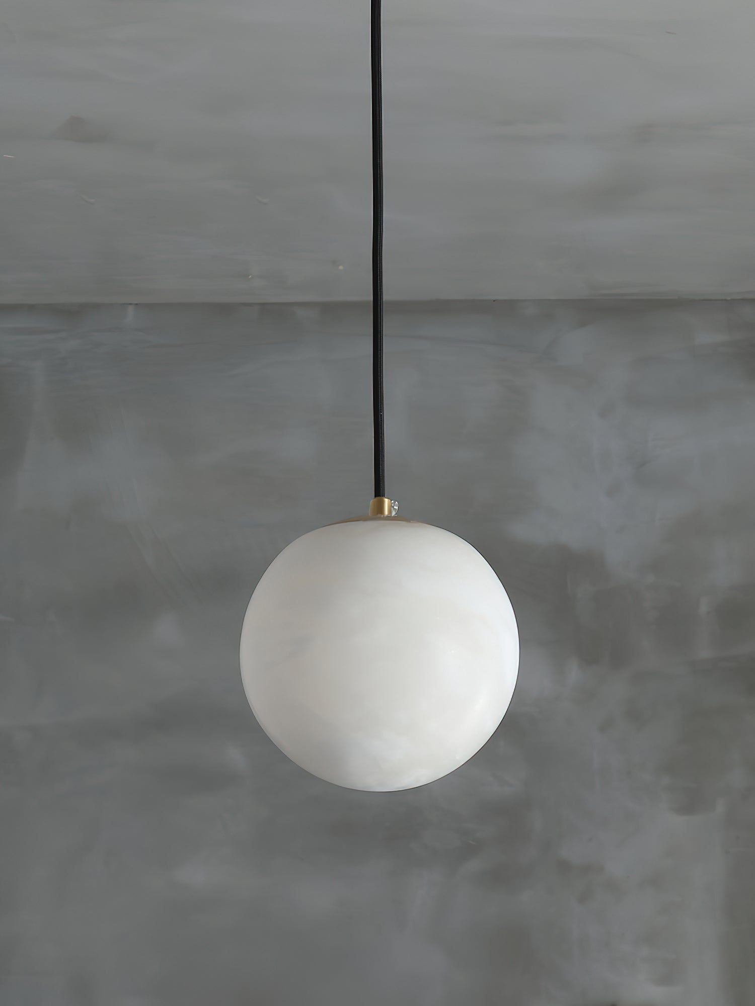 Radilum Savina Alabaster Pendant Light Hand-Cut Stone Sphere