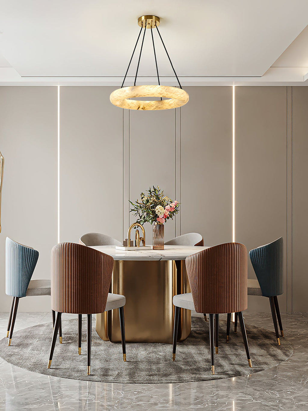 Radilum Scarlett Alabaster Chandelier