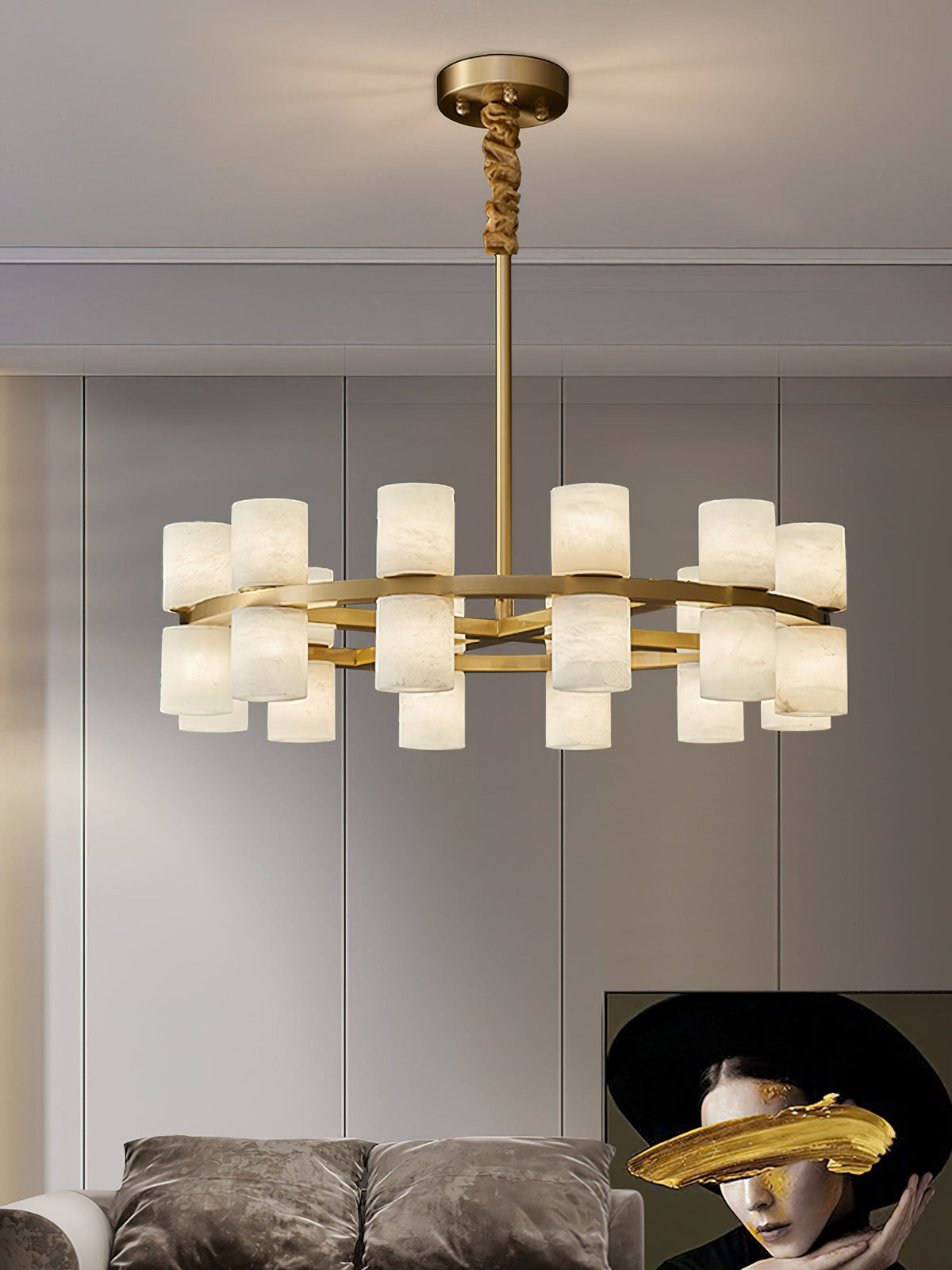 Radilum Tabitha Alabaster Chandelier