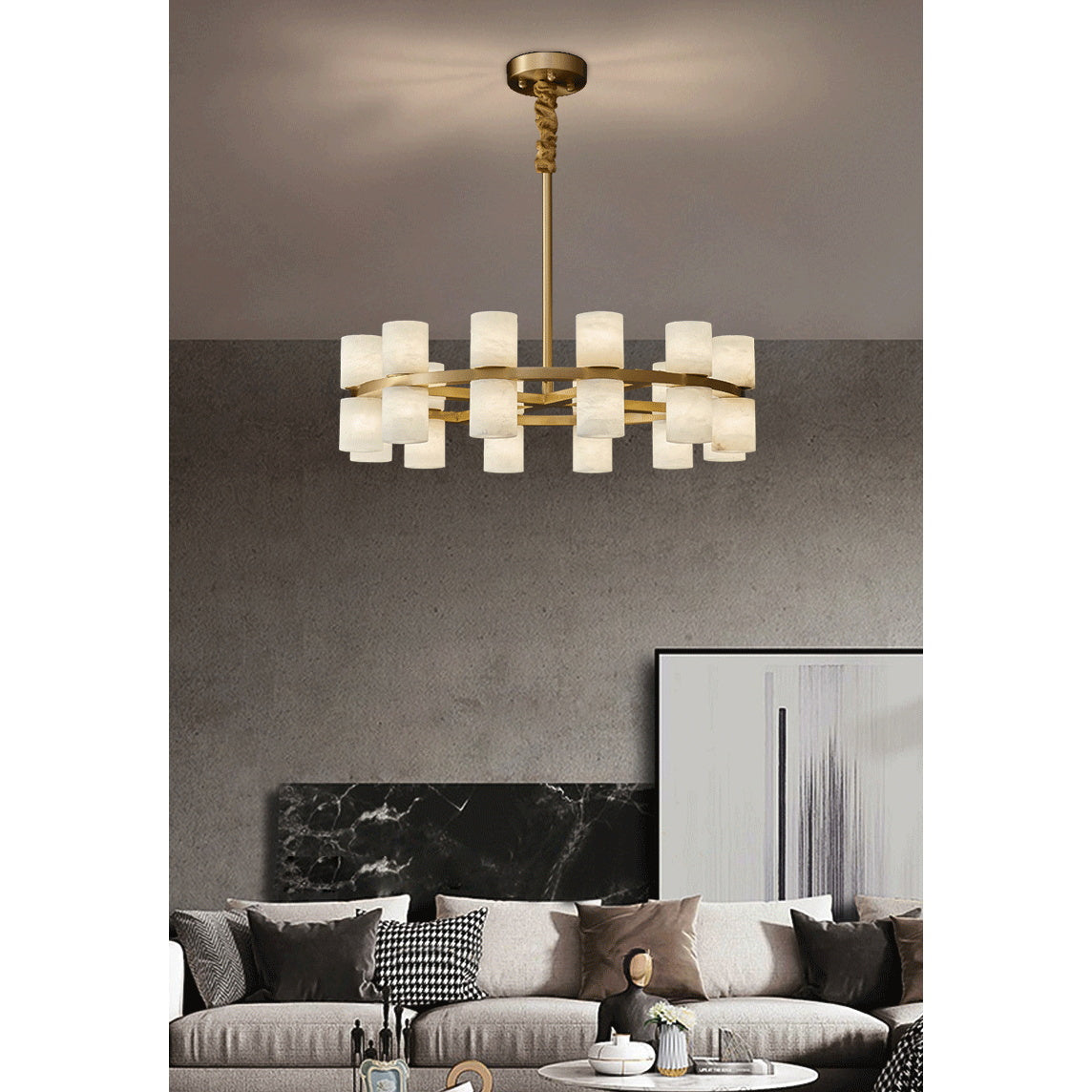 Radilum Tabitha Alabaster Chandelier