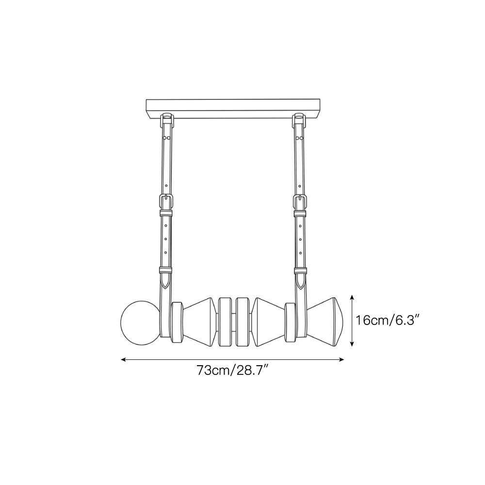 Radilum Tervaine Alabaster Chandelier Brass Frame