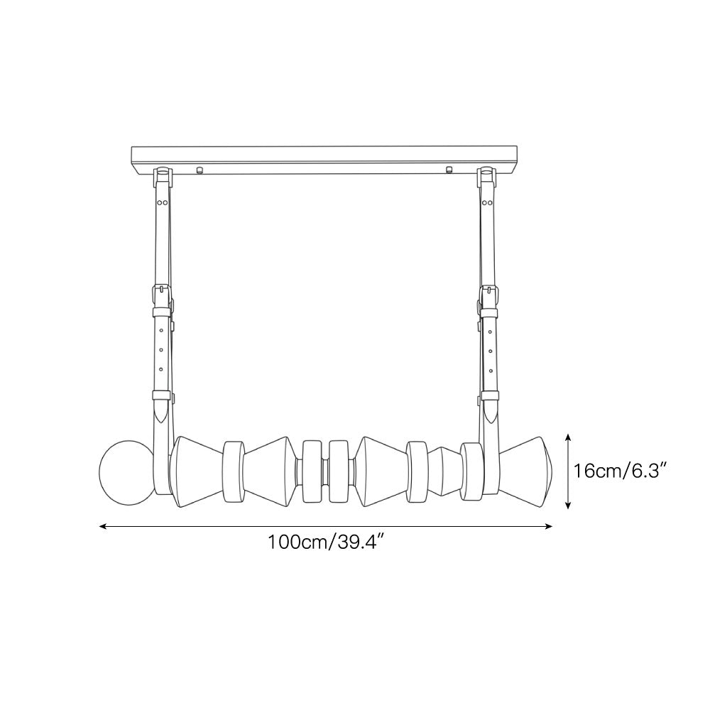 Radilum Tervaine Alabaster Chandelier Brass Frame