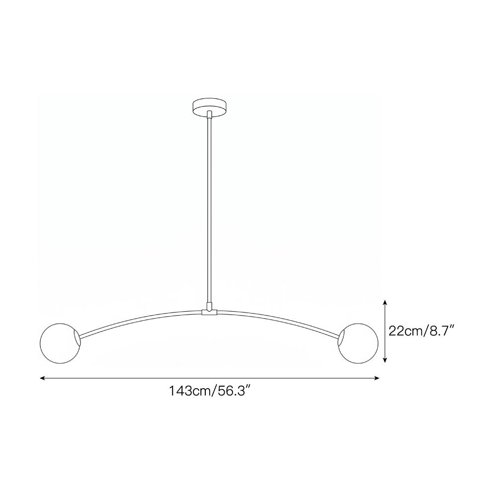 Radilum Traverse Alabaster Linear Chandelier