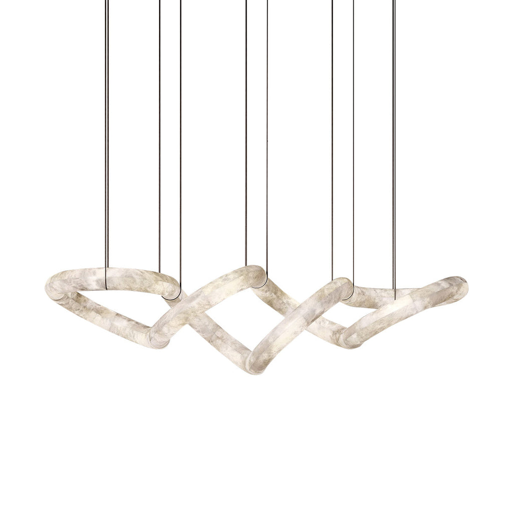 Radilum Twisted Ring Alabaster Chandelier