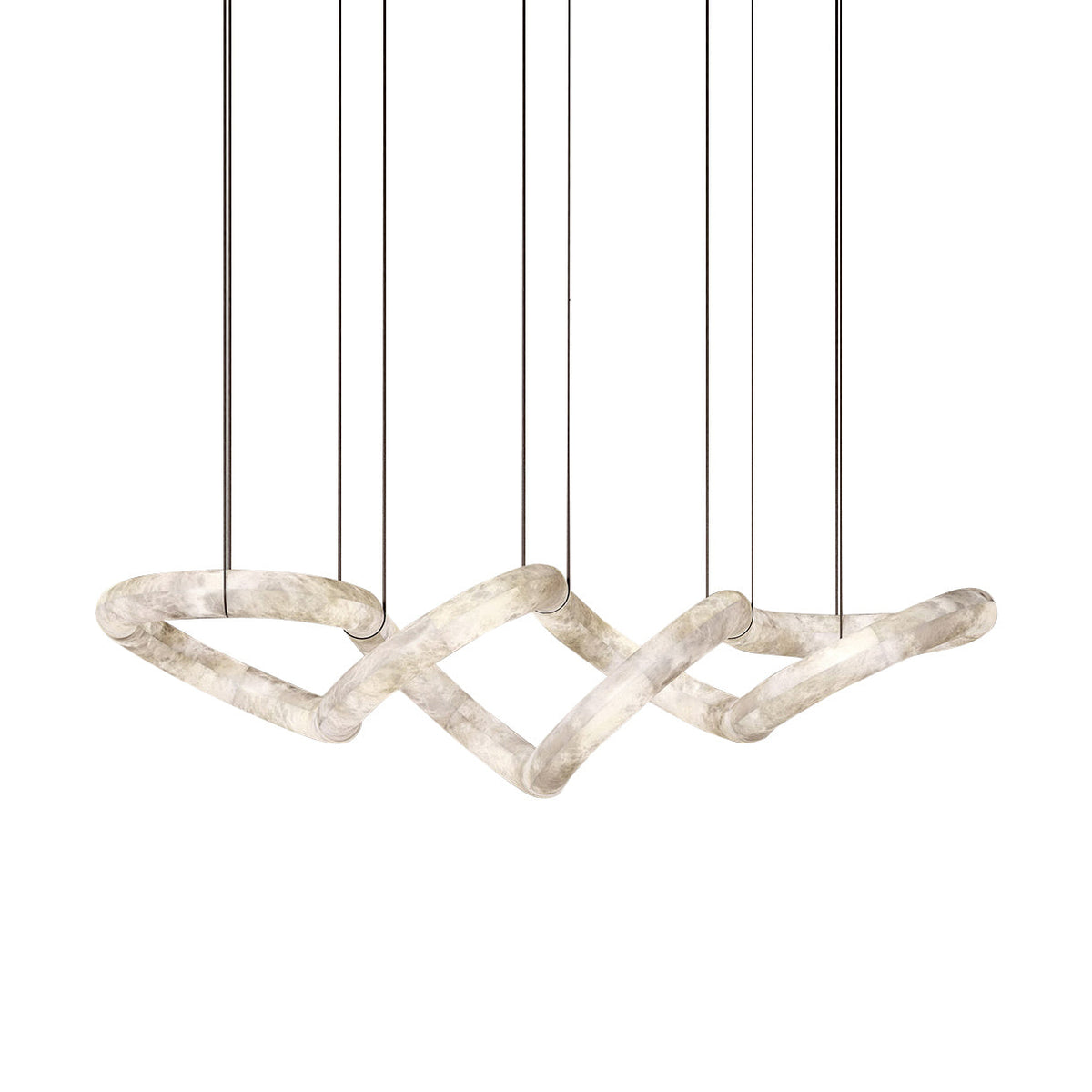 Radilum Twisted Ring Alabaster Chandelier