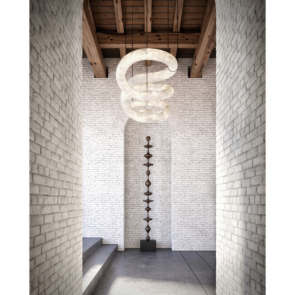 Radilum Twisted Ring Alabaster Chandelier