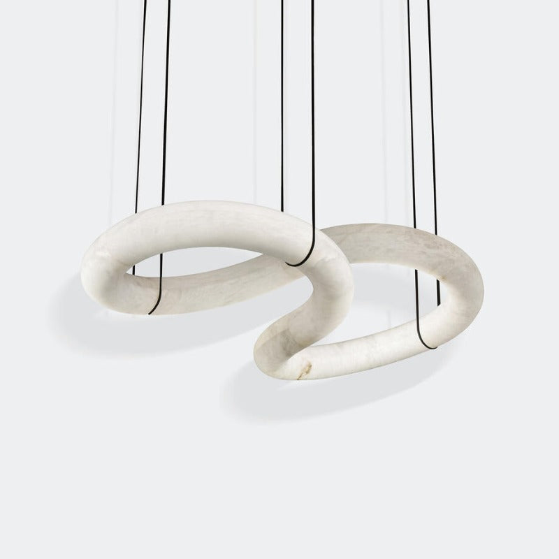 Radilum Twisted Ring Alabaster Chandelier
