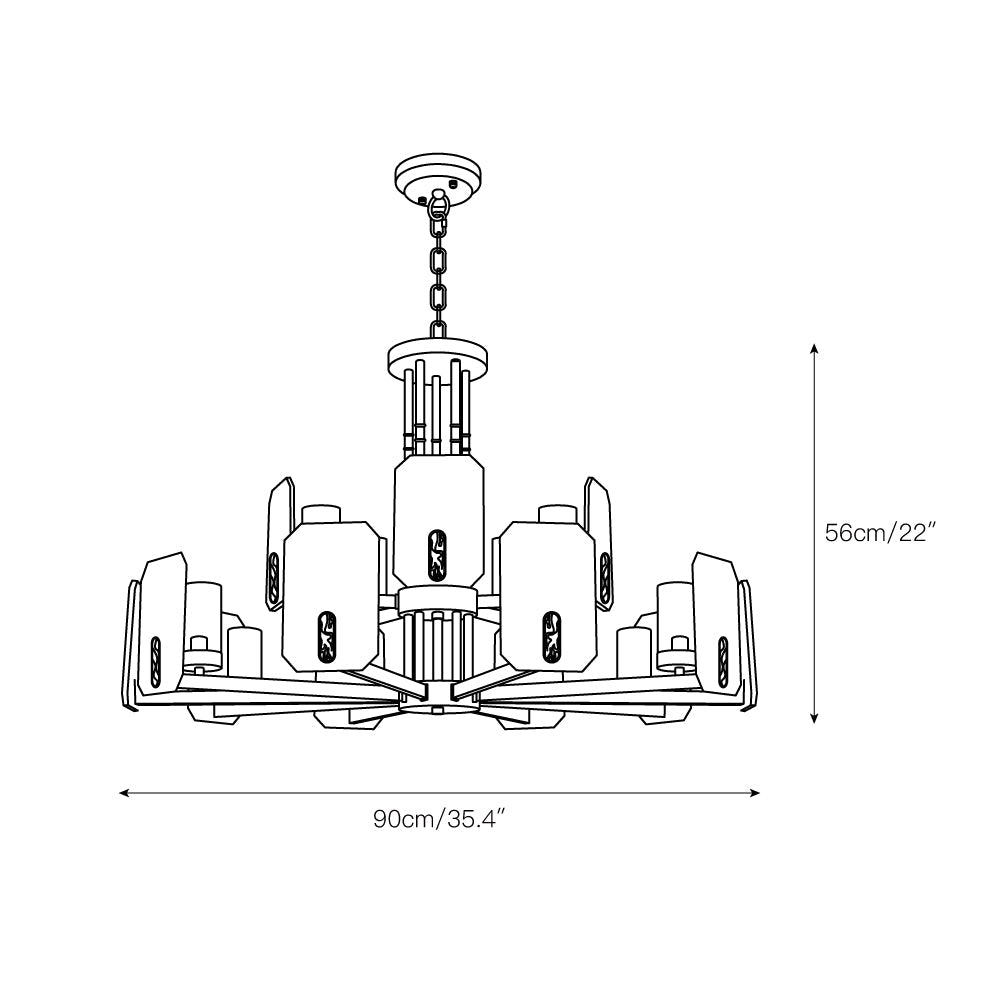 Radilum Upton Alabaster Chandelier