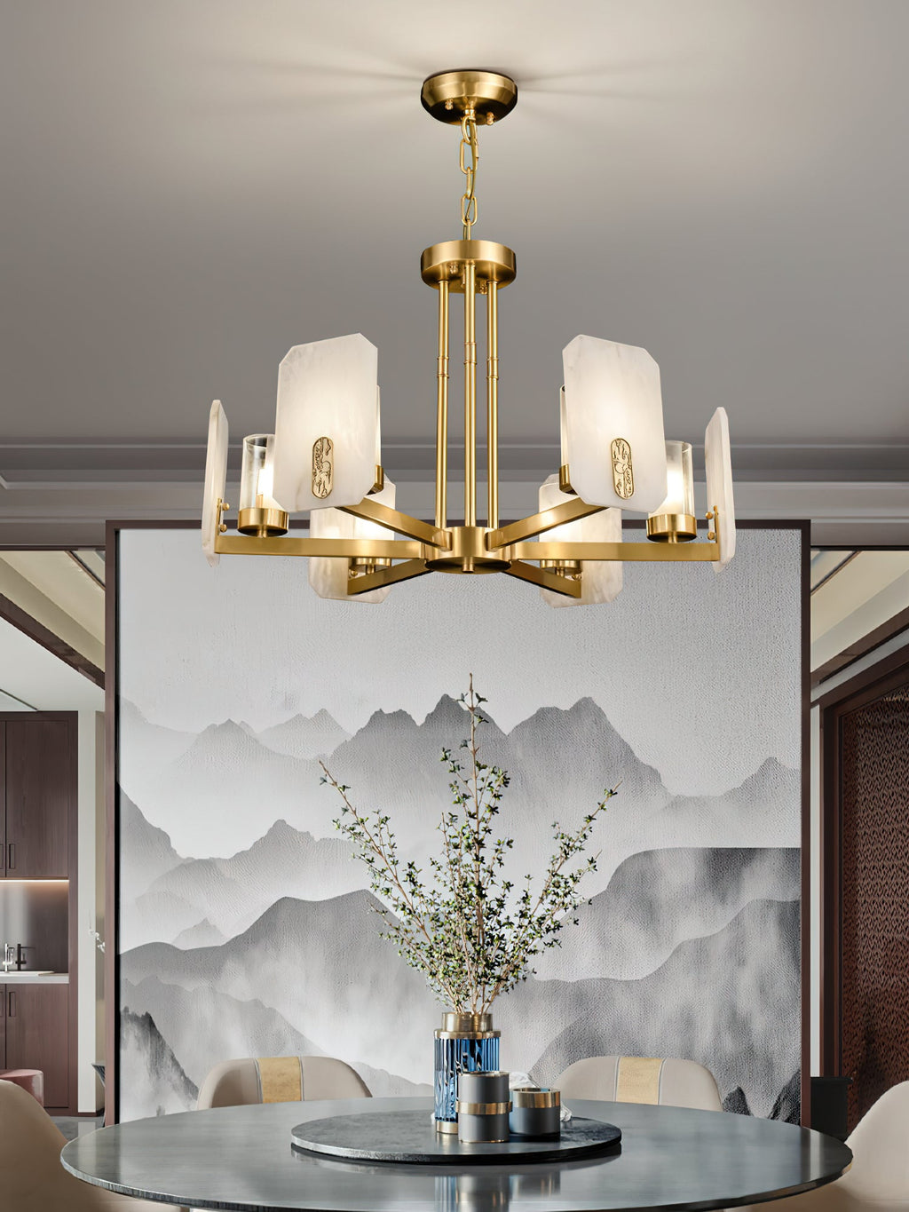 Radilum Upton Alabaster Chandelier