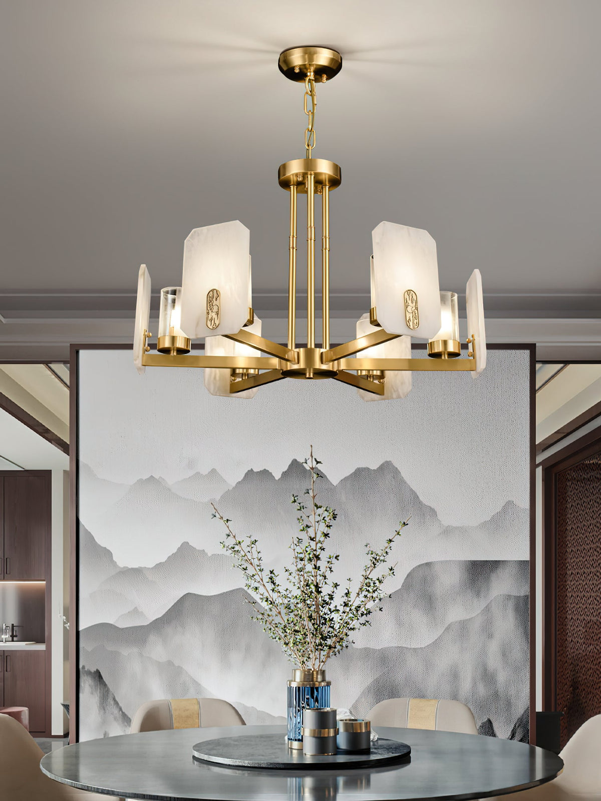Radilum Upton Alabaster Chandelier
