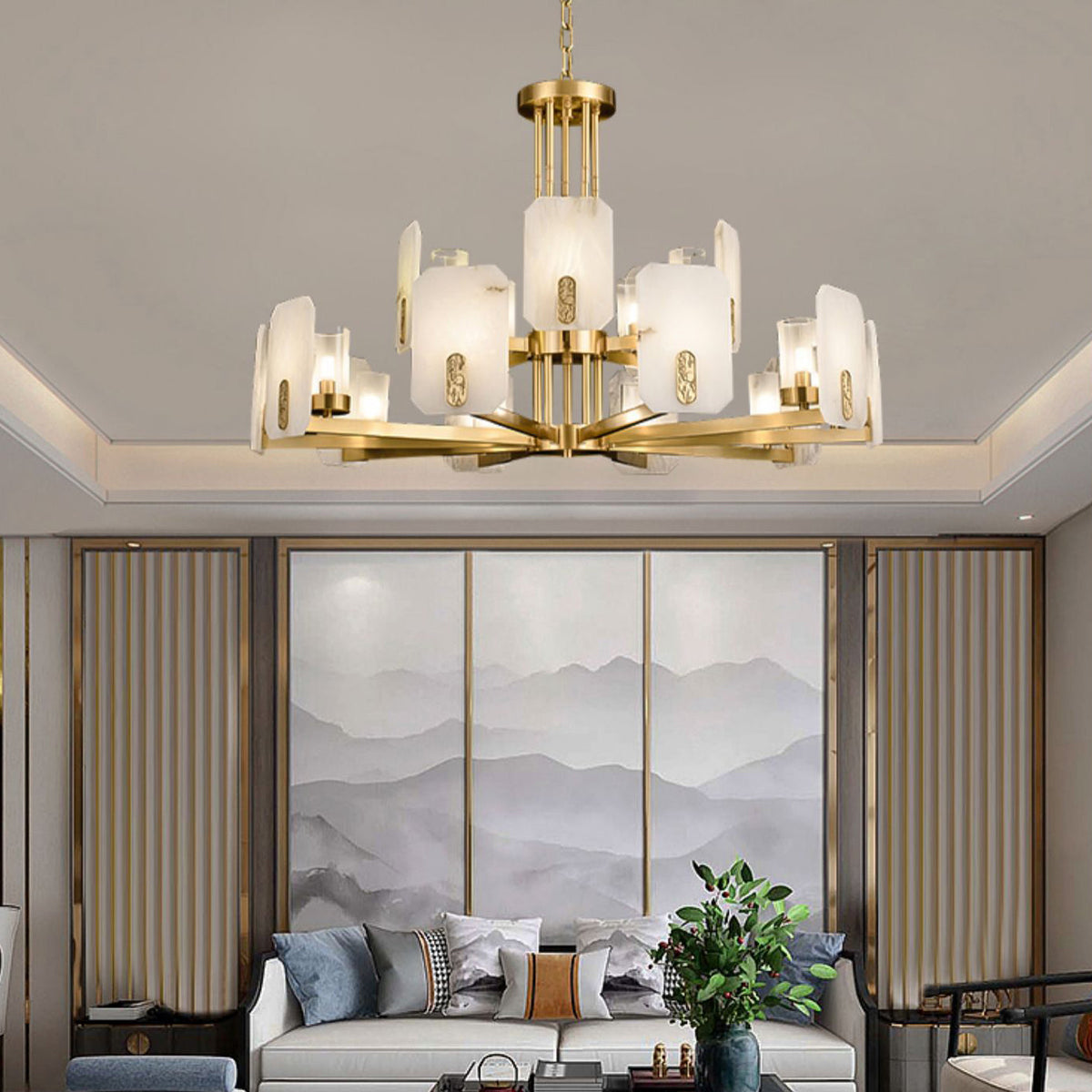 Radilum Upton Alabaster Chandelier