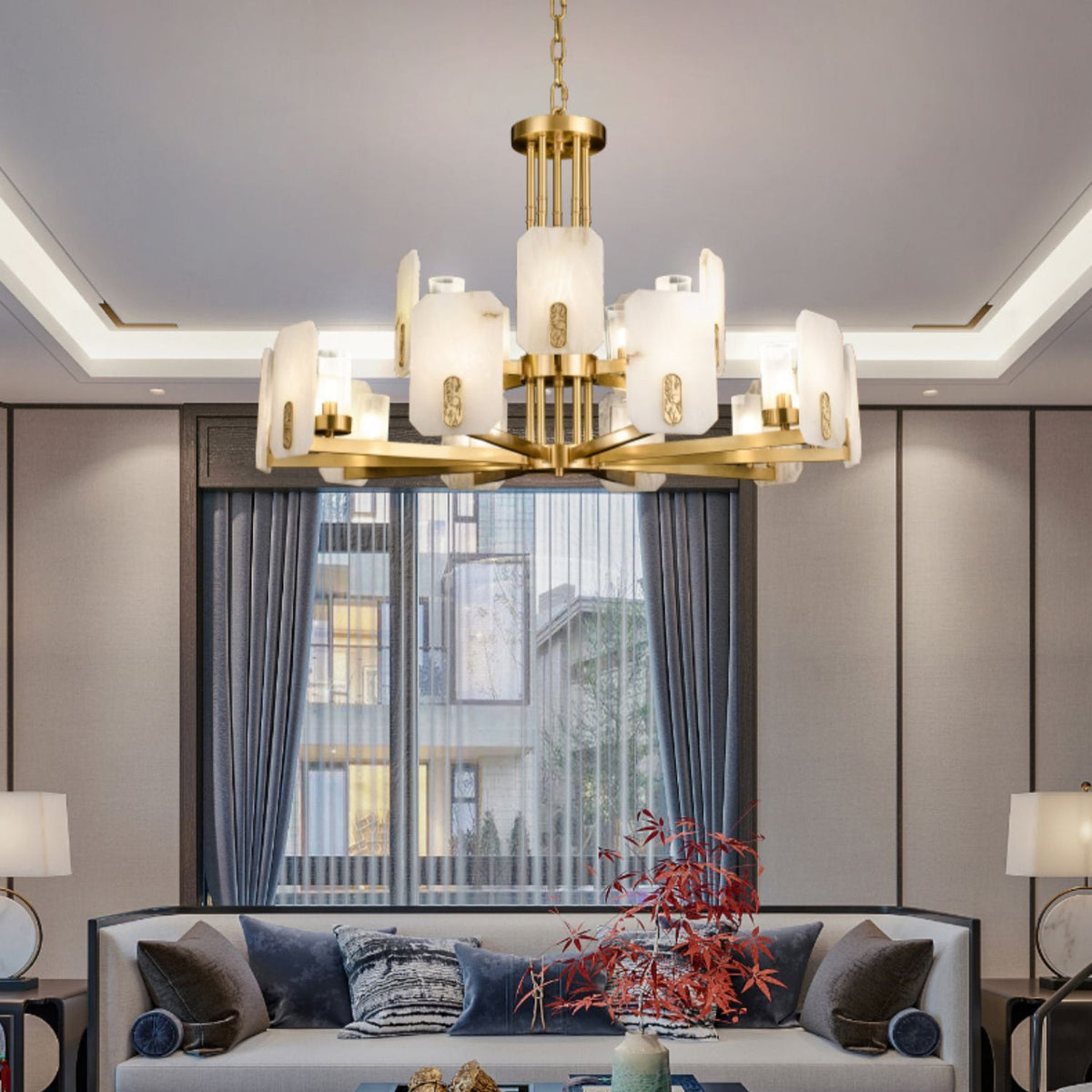 Radilum Upton Alabaster Chandelier