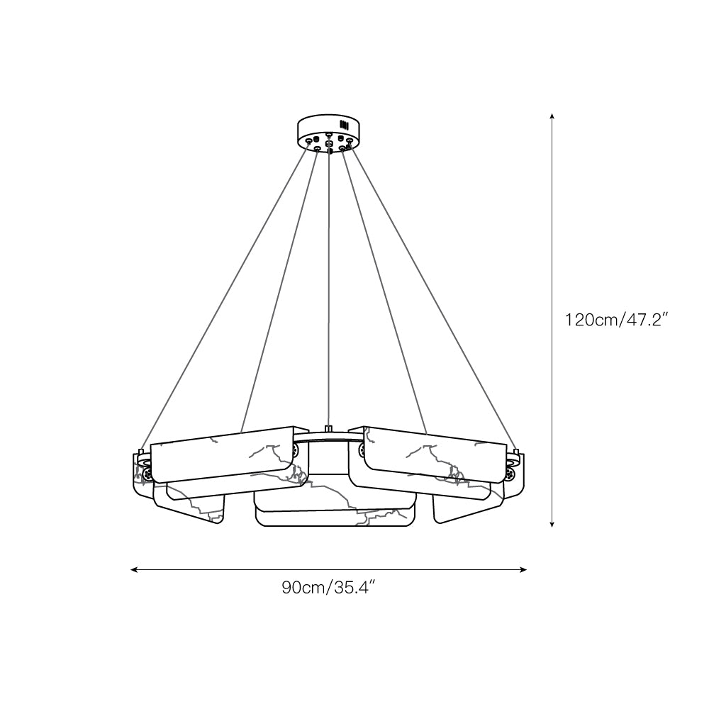 Radilum Years Alabaster Chandelier