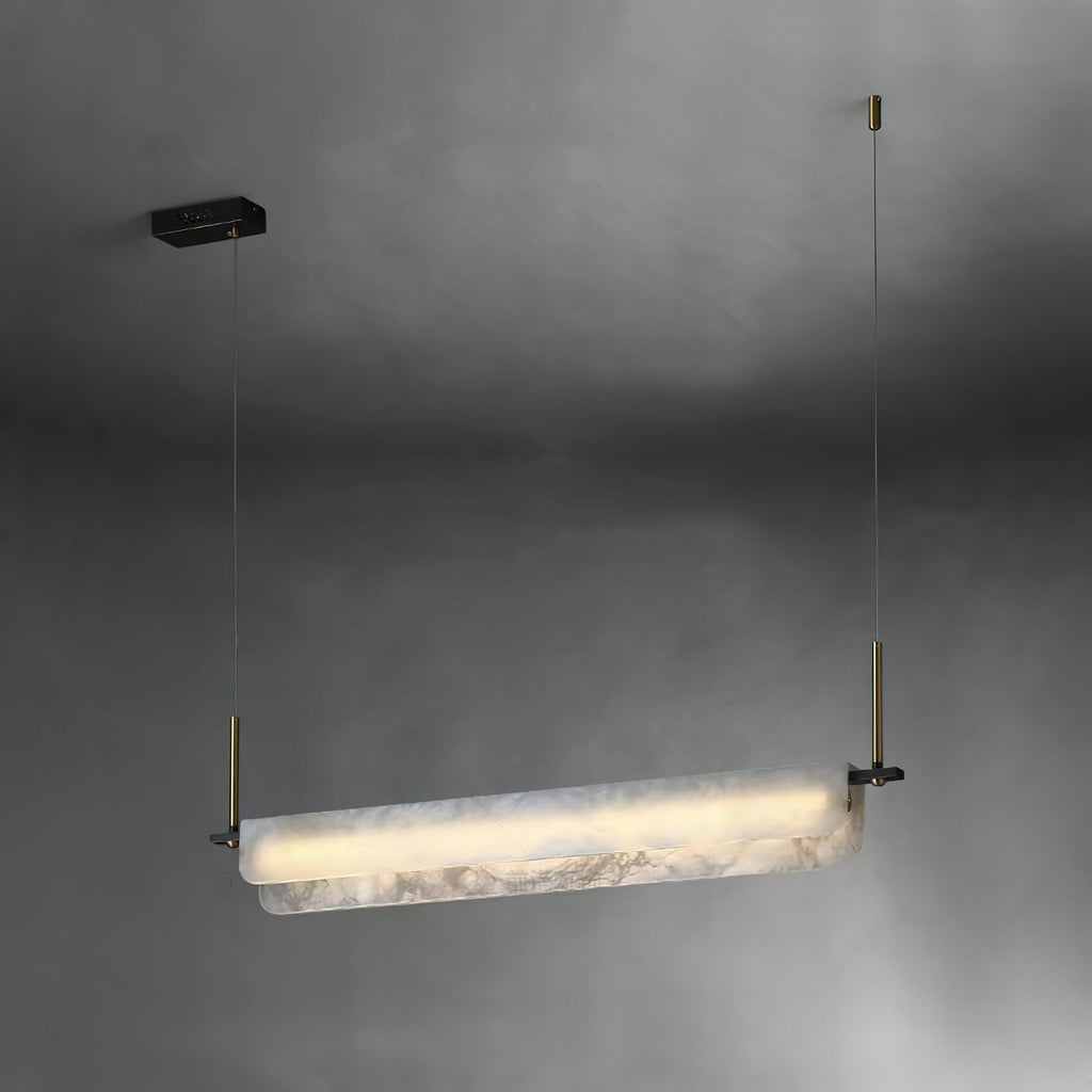 Radilum Years Alabaster Pendant Light Brass Integrated LED