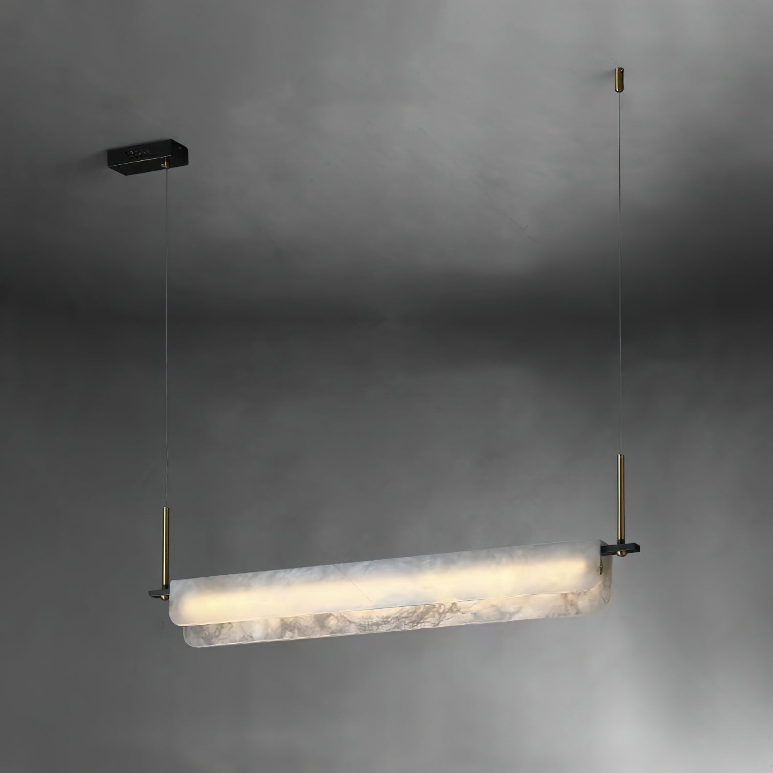 Radilum Years Alabaster Pendant Light Brass Integrated LED