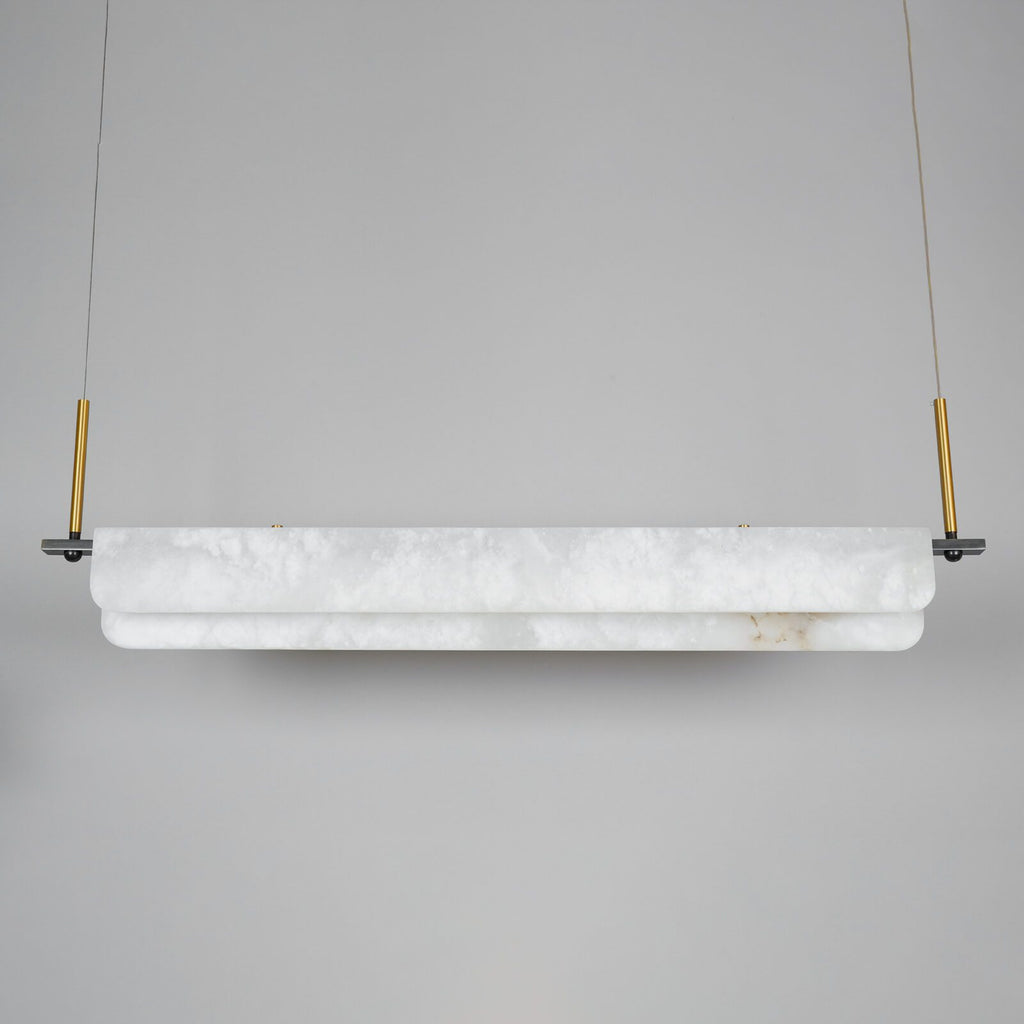 Radilum Years Alabaster Pendant Light Brass Integrated LED