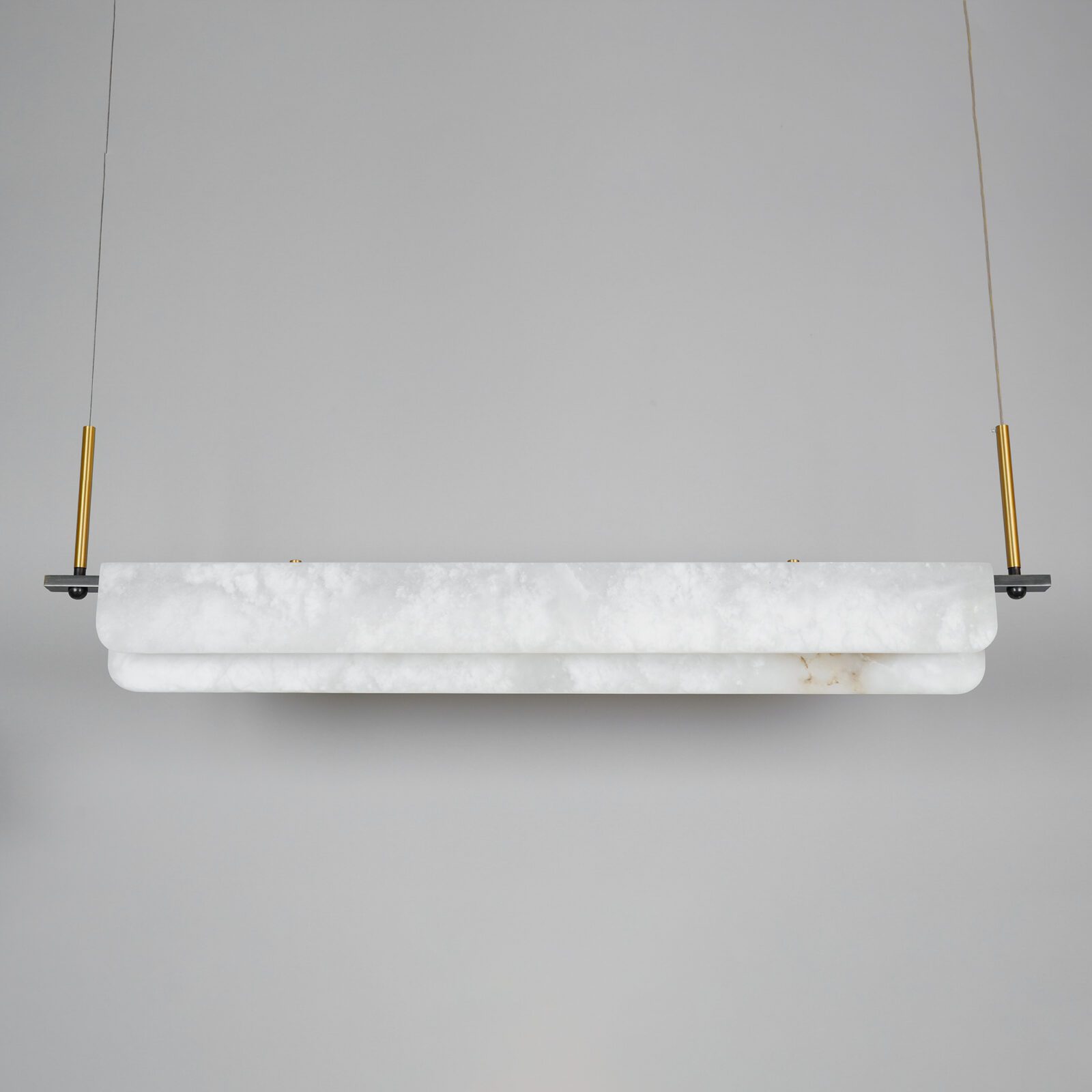 Radilum Years Alabaster Pendant Light Brass Integrated LED