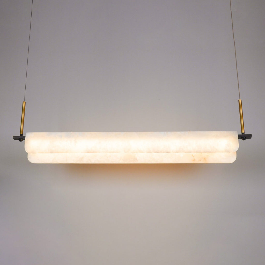Radilum Years Alabaster Pendant Light Brass Integrated LED