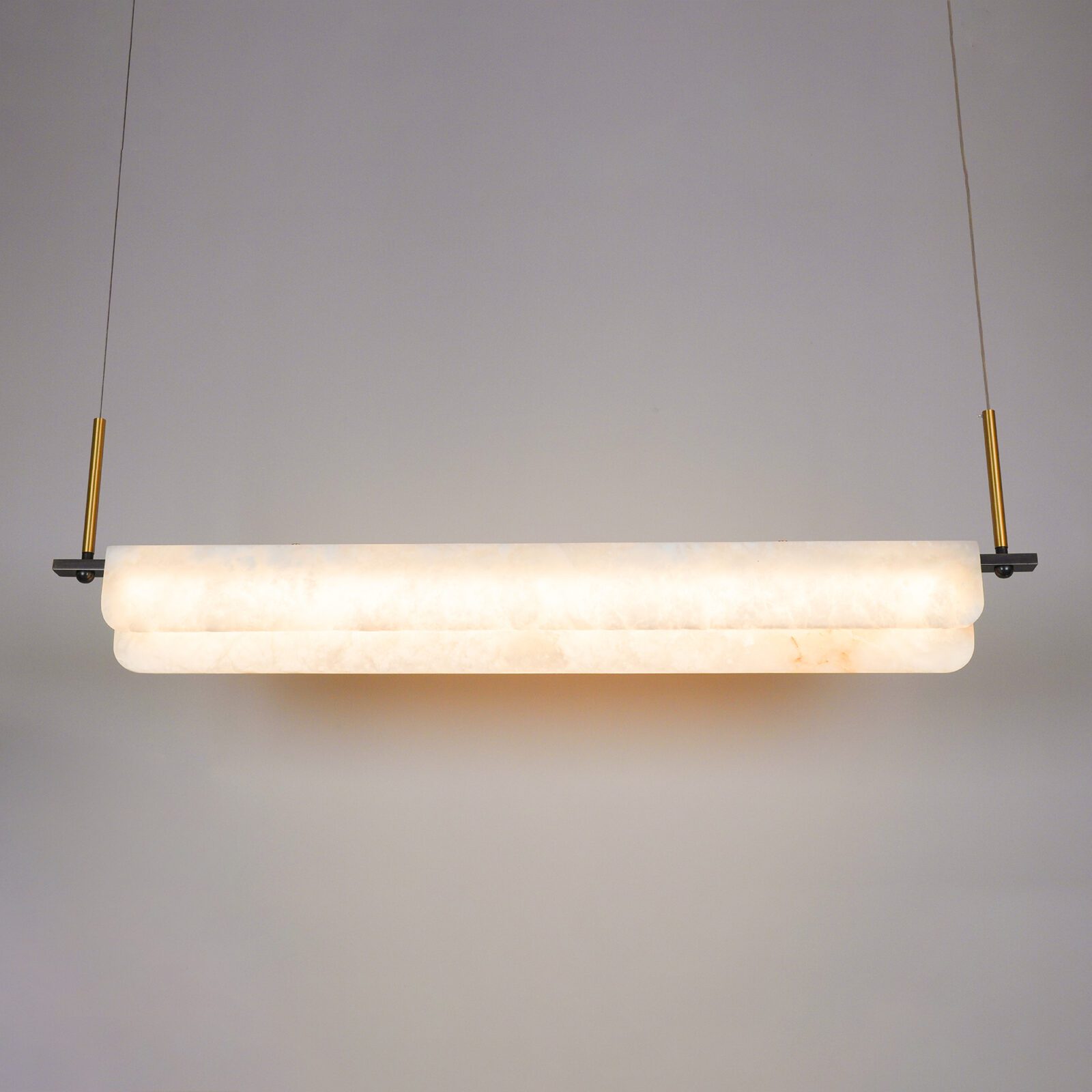 Radilum Years Alabaster Pendant Light Brass Integrated LED