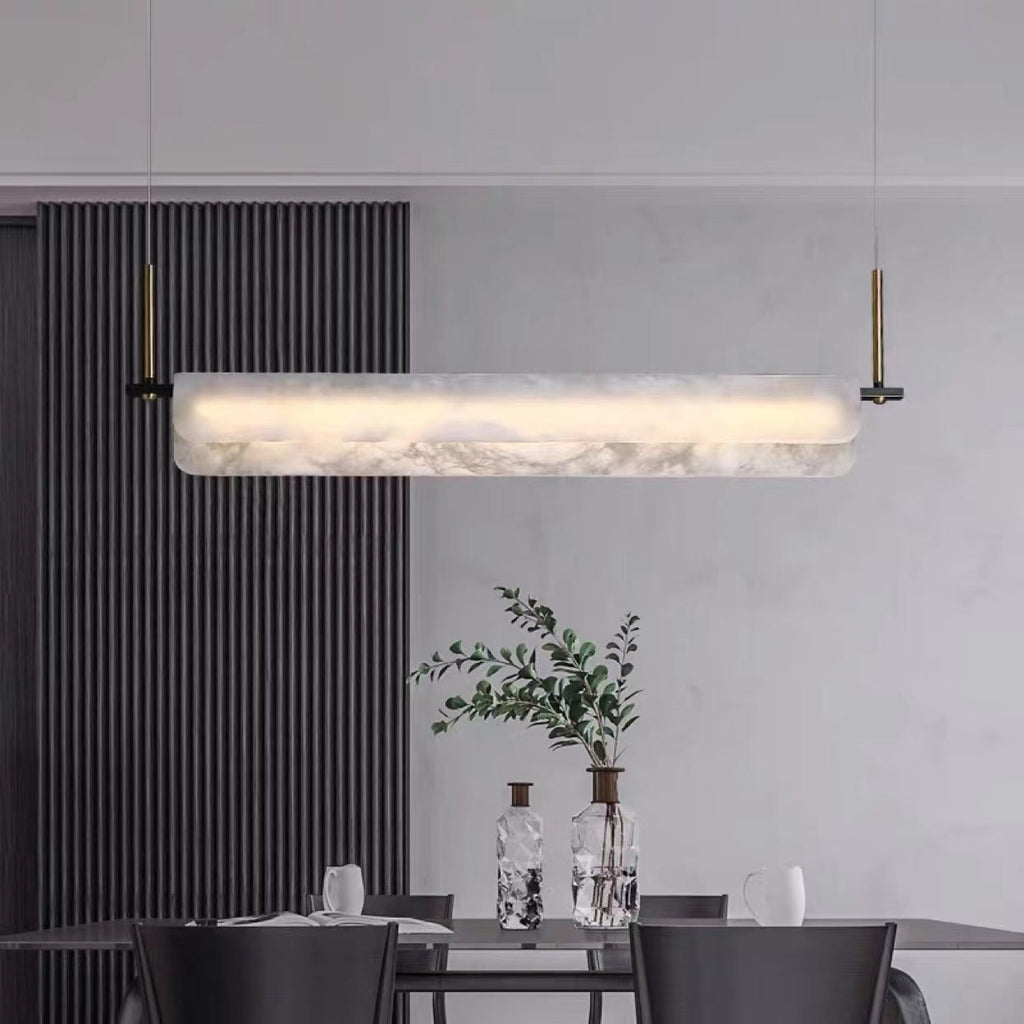 Radilum Years Alabaster Pendant Light Brass Integrated LED