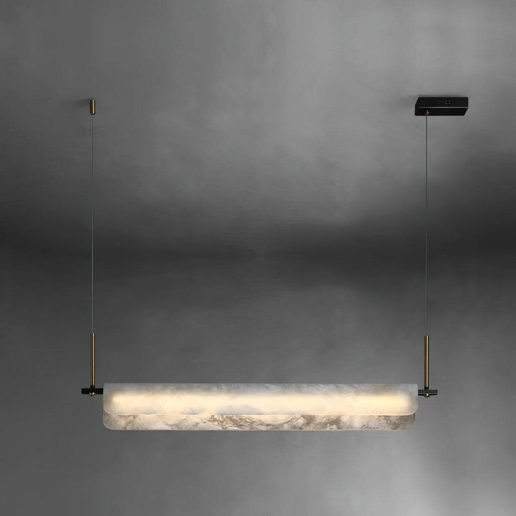 Radilum Years Alabaster Pendant Light Brass Integrated LED