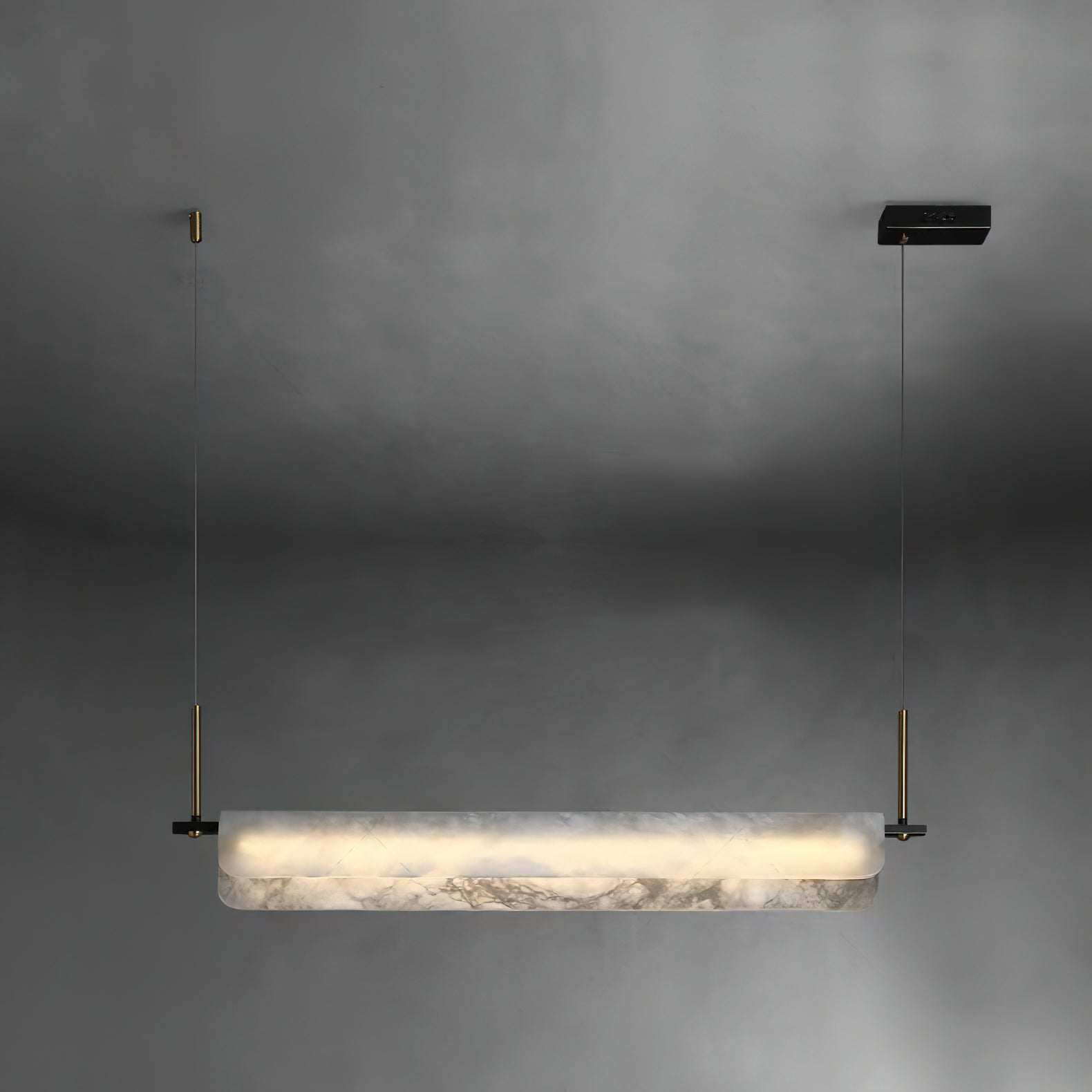 Radilum Years Alabaster Pendant Light Brass Integrated LED