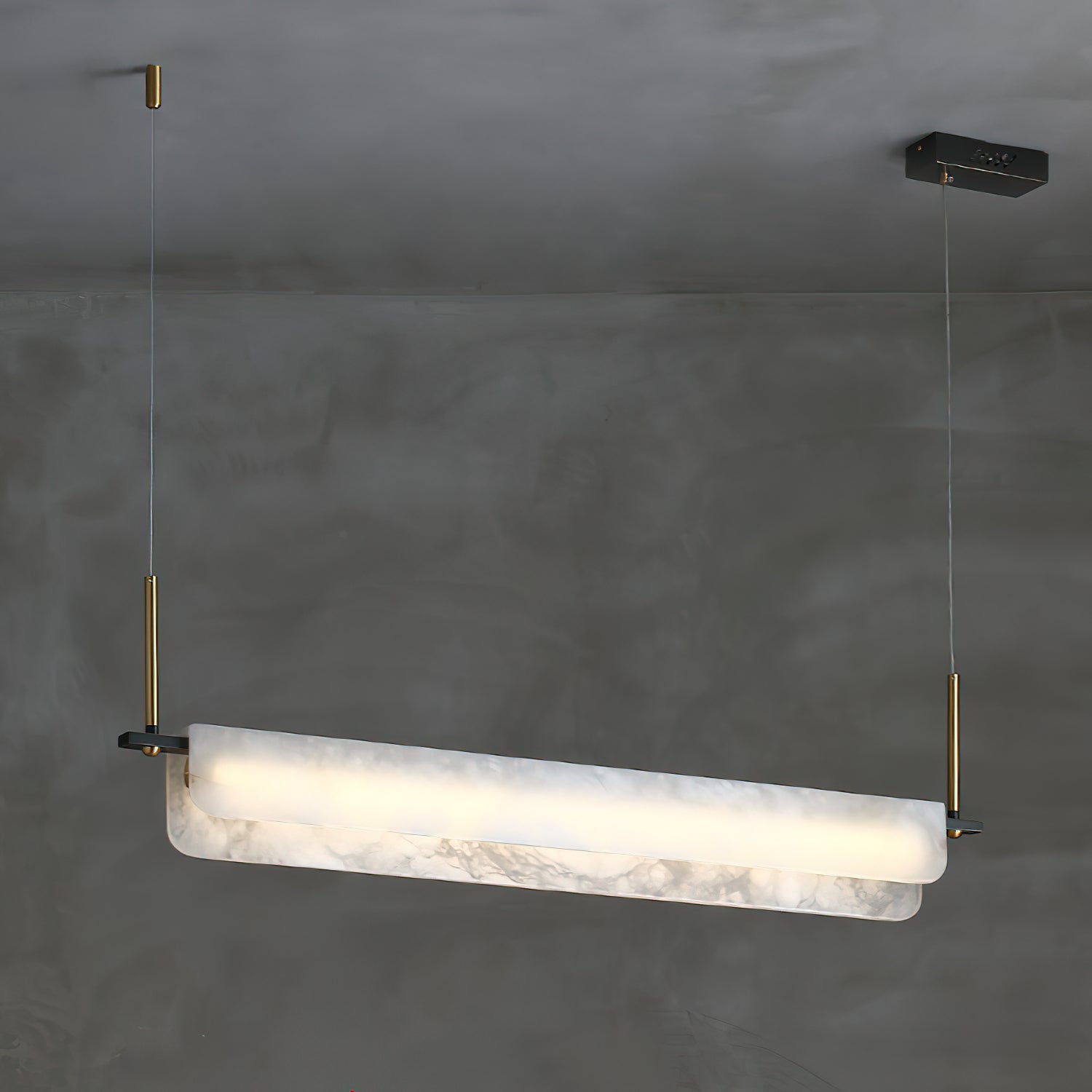 Radilum Years Alabaster Pendant Light Brass Integrated LED