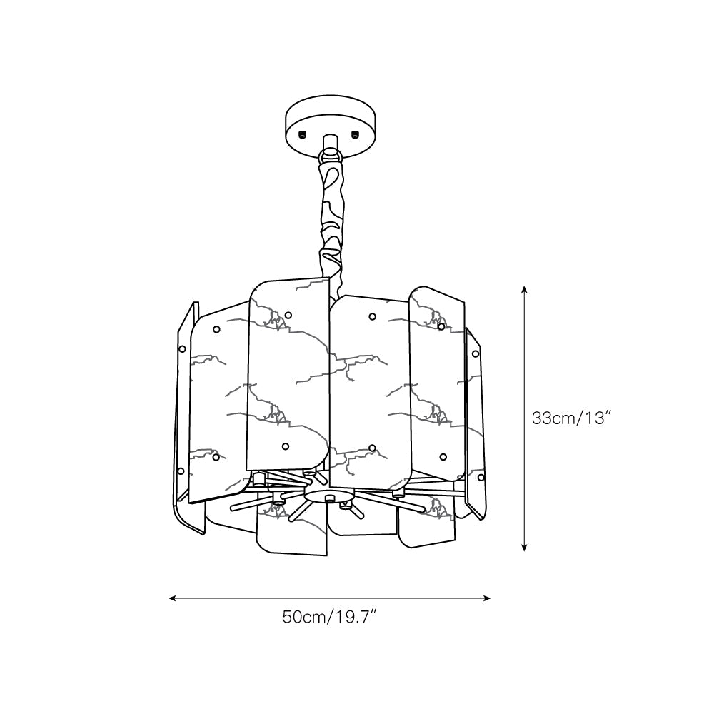 Radilum Zoe Tiered Alabaster Chandelier