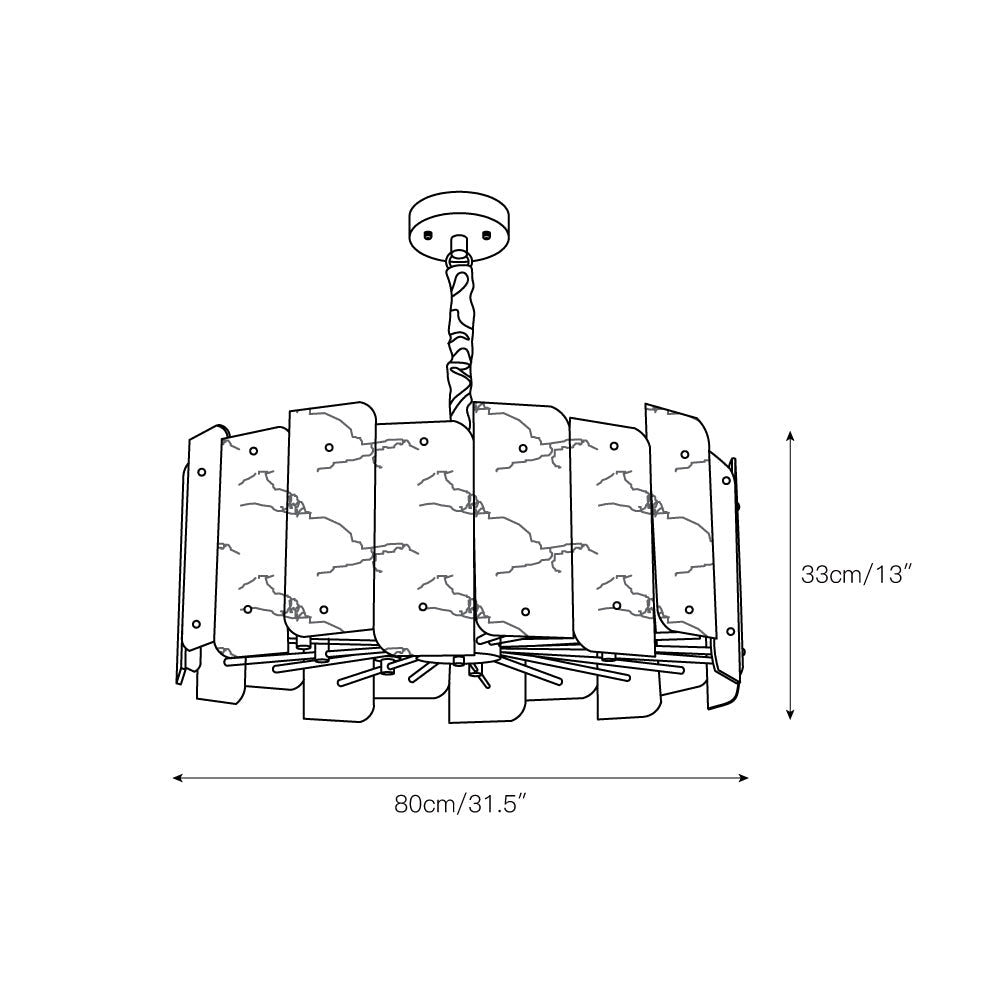 Radilum Zoe Tiered Alabaster Chandelier