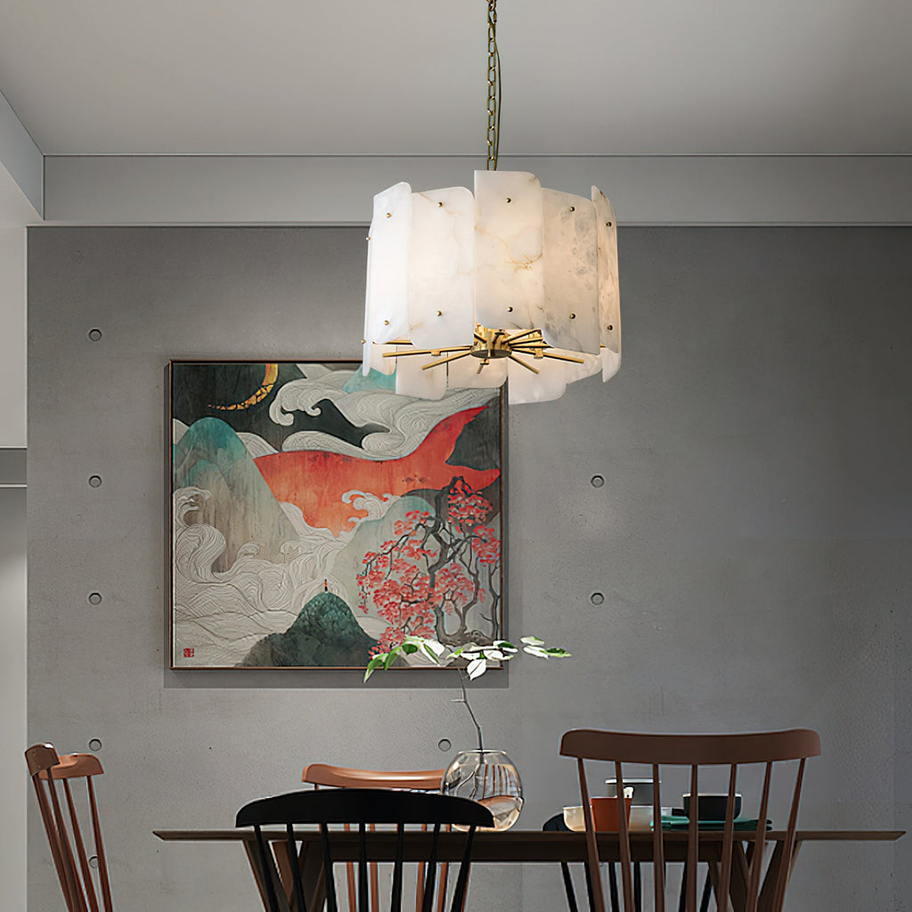 Radilum Zoe Tiered Alabaster Chandelier