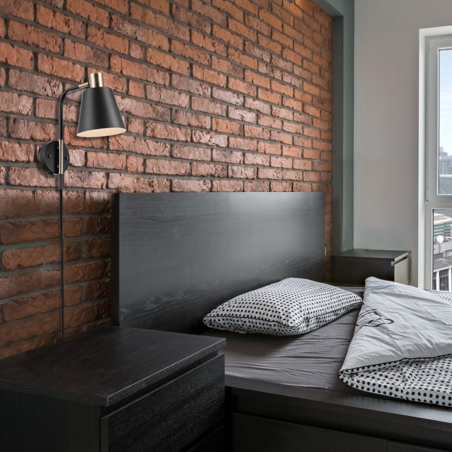 Globe Electric Novogratz Cleo 14in Tall Wall Sconce Matte Black